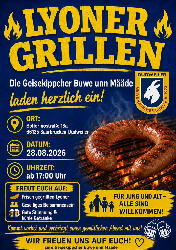 Lyonergrillen bei den Geisekippchern - Plakat