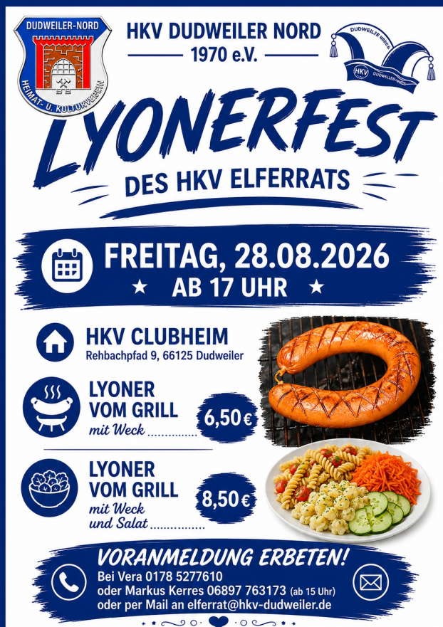 Plakat zum Lyonerfest des HKV Elferrates 2026